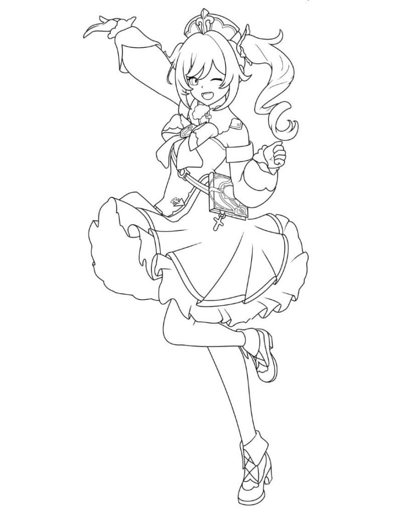 Раскраска Геншин Импакт Сяо