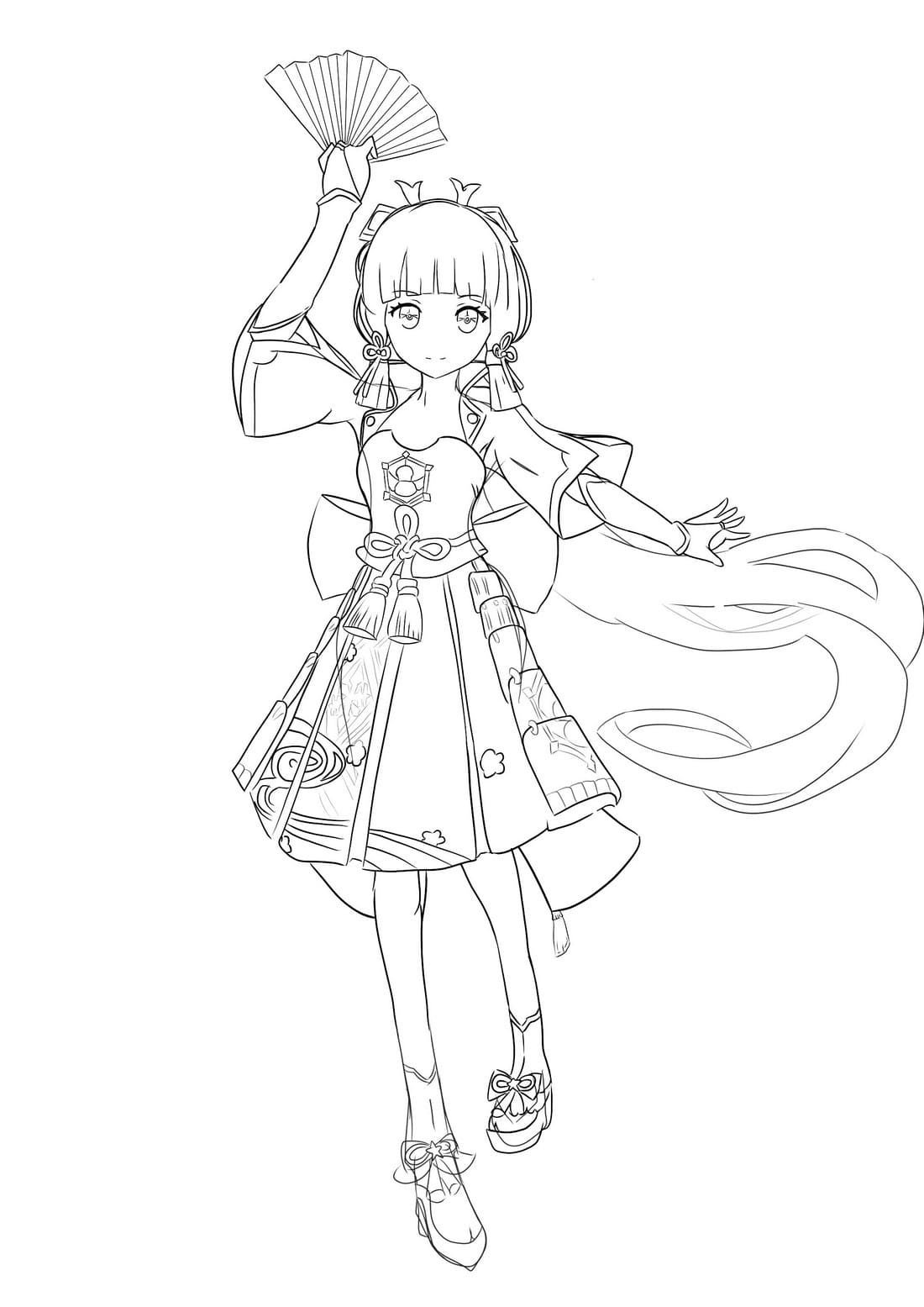 Раскраска Геншин Импакт