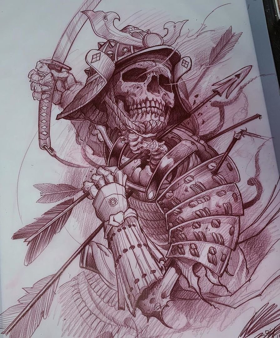 Япония Самурай сайберпанк