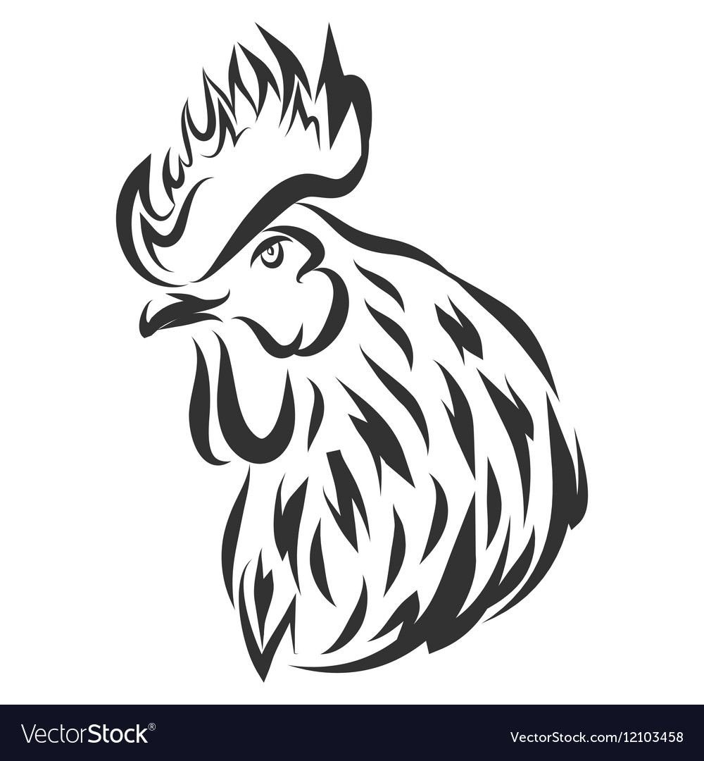 Петушок. Раскраска