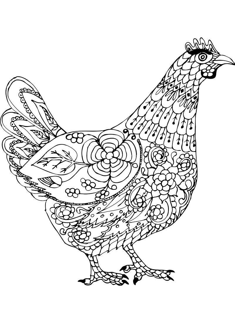 Петух набросок