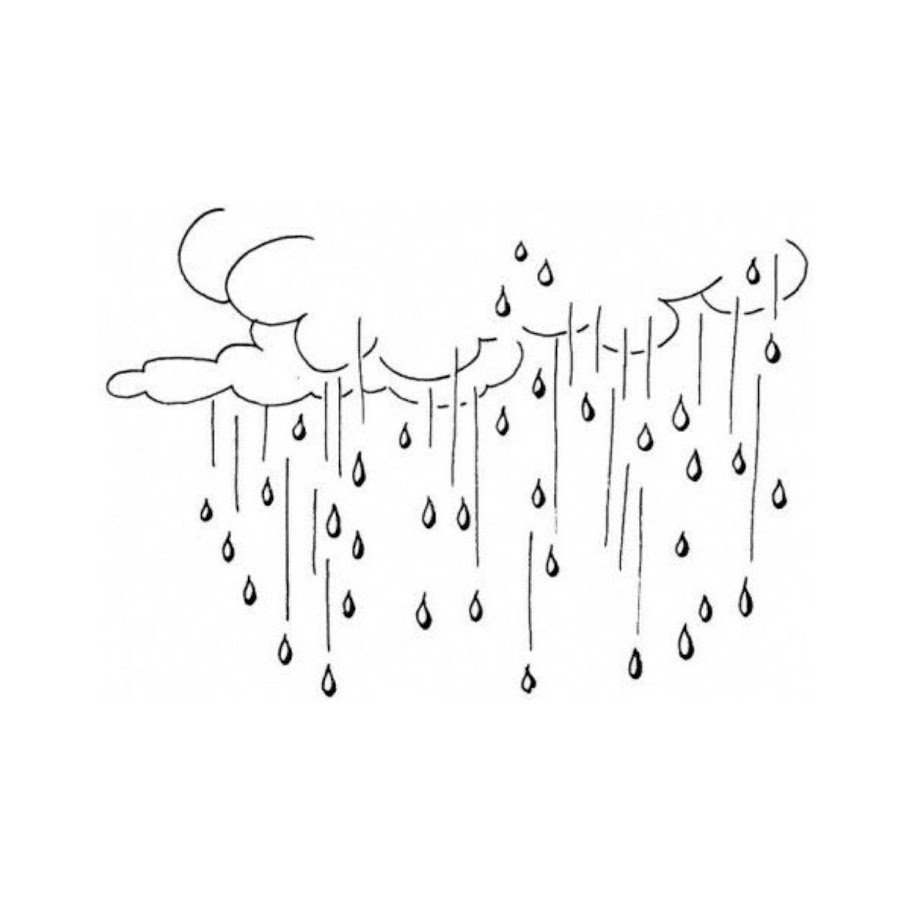 Капли дождя мультяшные
