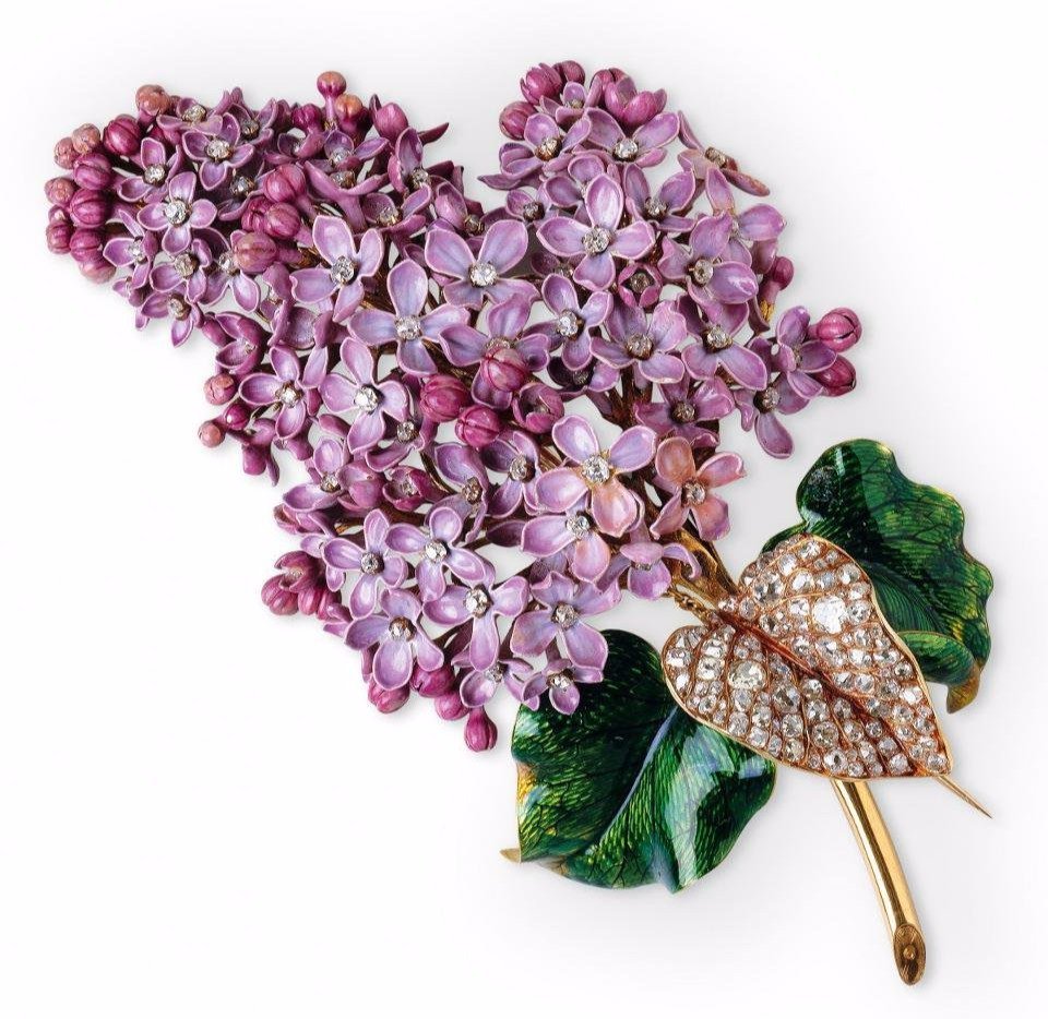 Брошь сирень Trifari