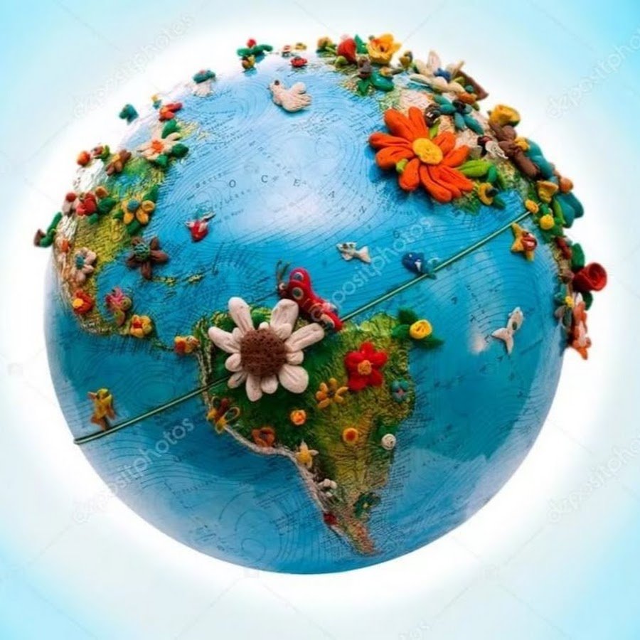 Земной шар с растениями