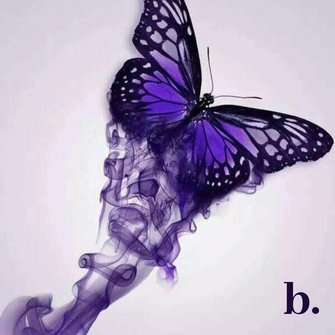 Сиреневая бабочка тату