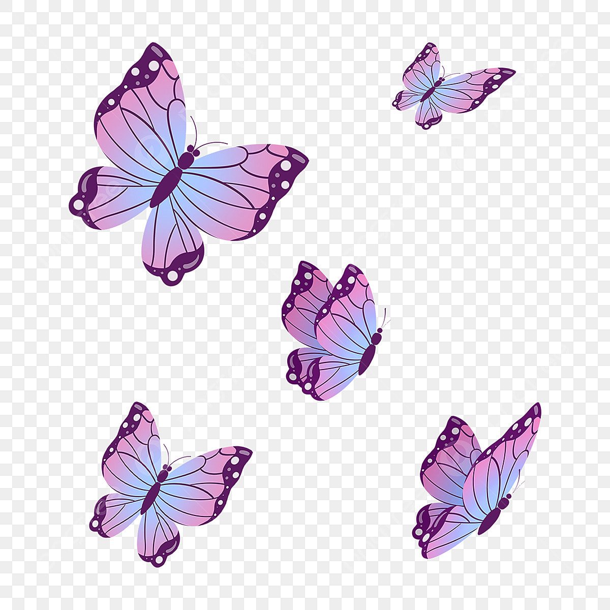 Бабочка сиреневая вектор