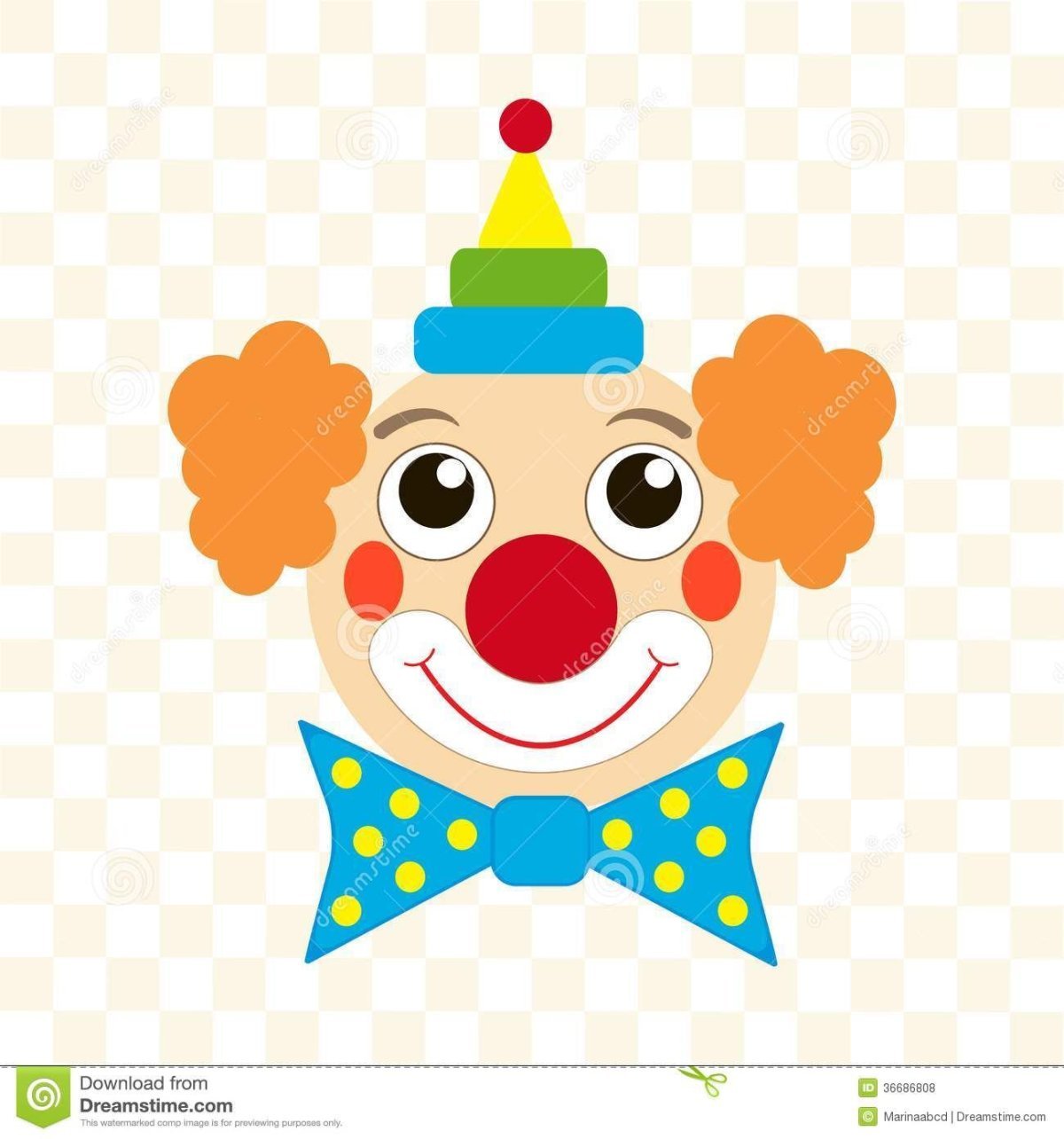 Мордочка клоуна детский