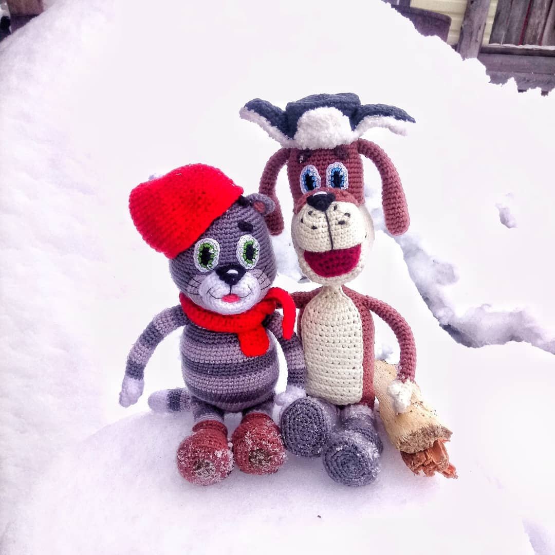Амигуруми шарик и Матроскин