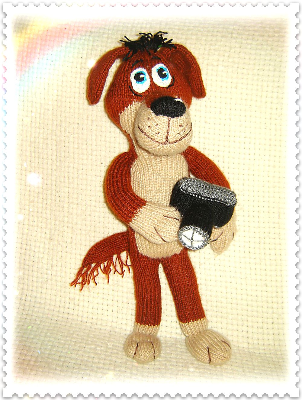 Игрушка шарик из Простоквашино вязаный