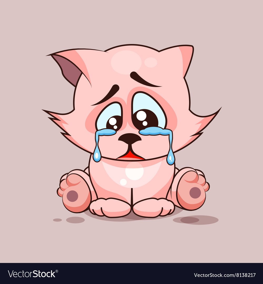 Плачущий кот мультяшный