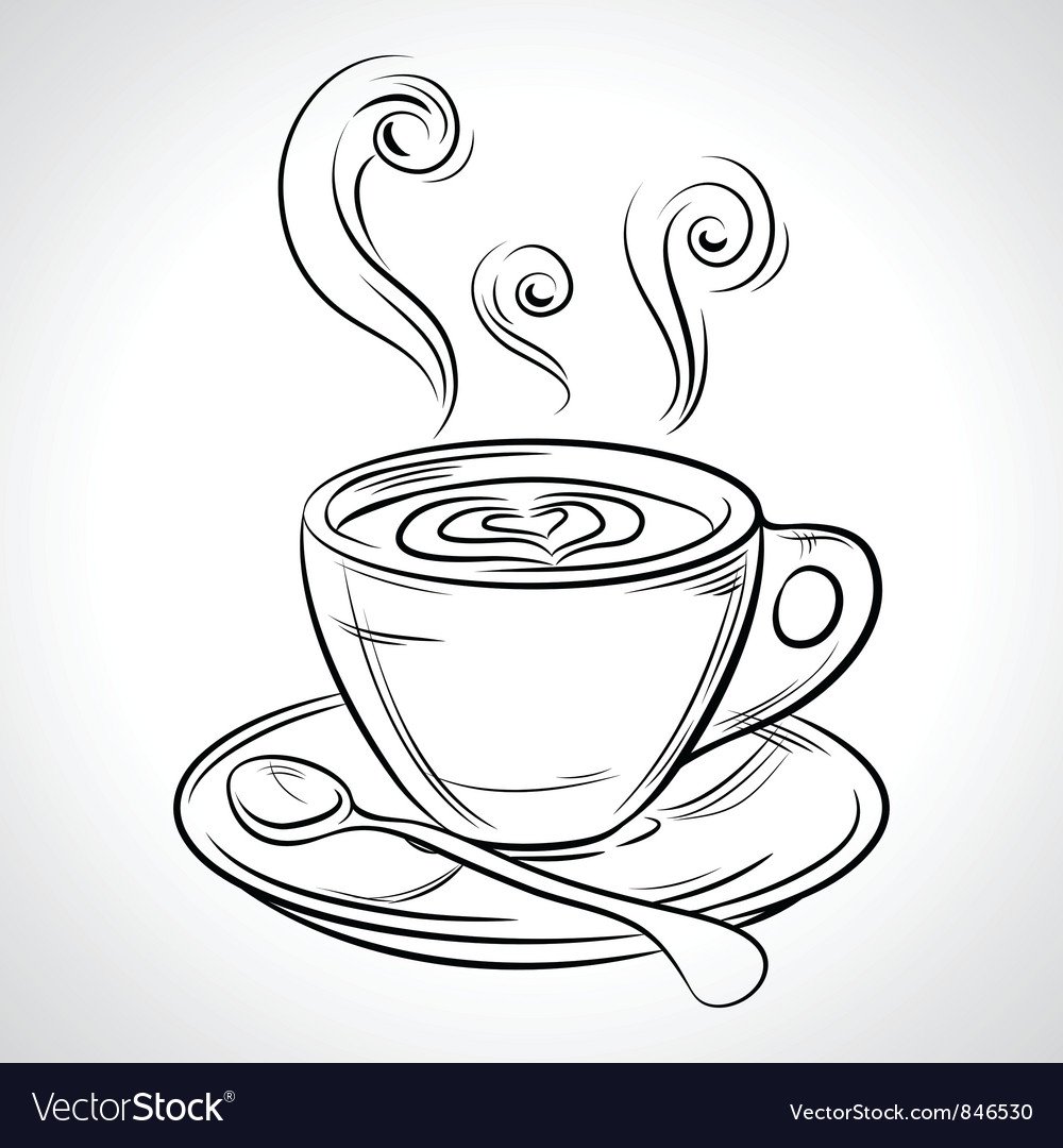 Кружка с чаем набросок