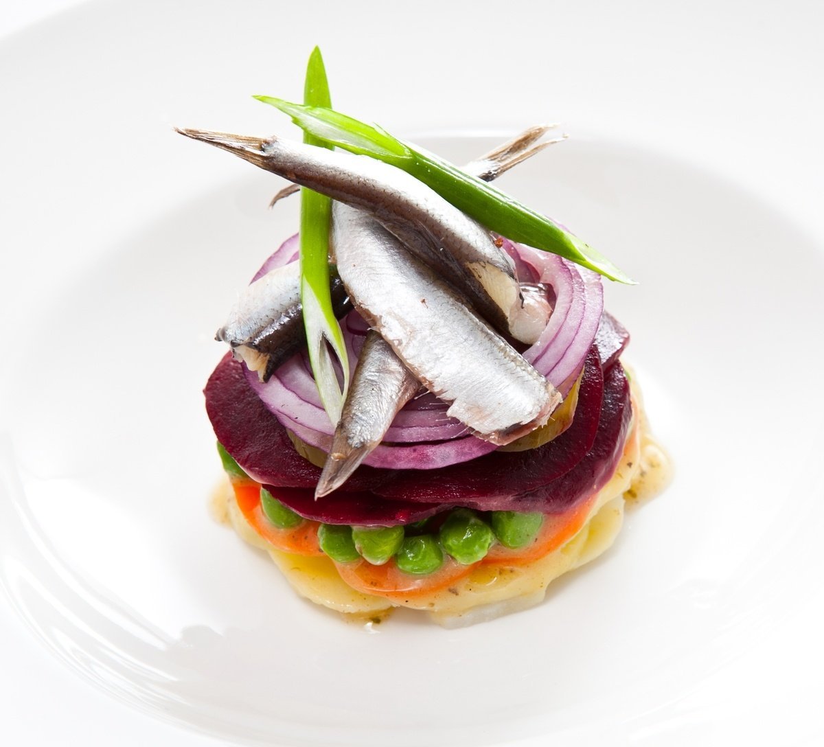 Современная подача винегрета