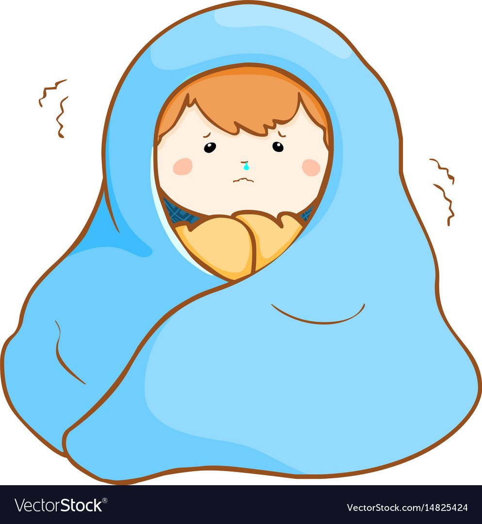 Мальчик укутанный в одеяло