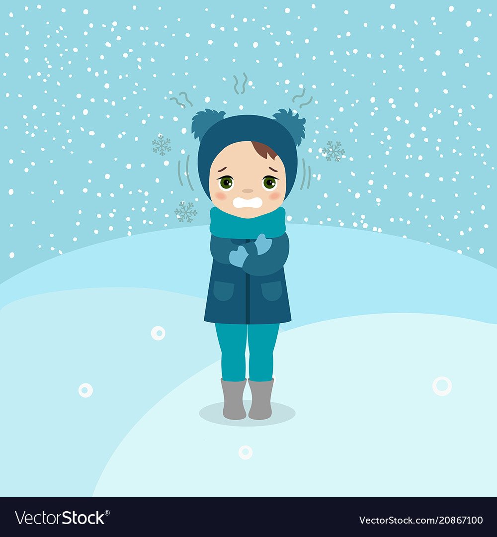 Зимний холод иллюстрация