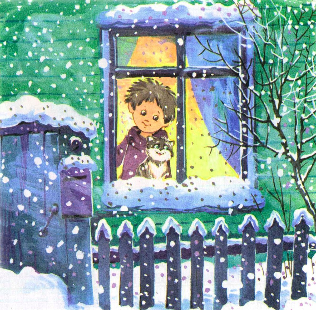 Зимнее сказочное окно для детей