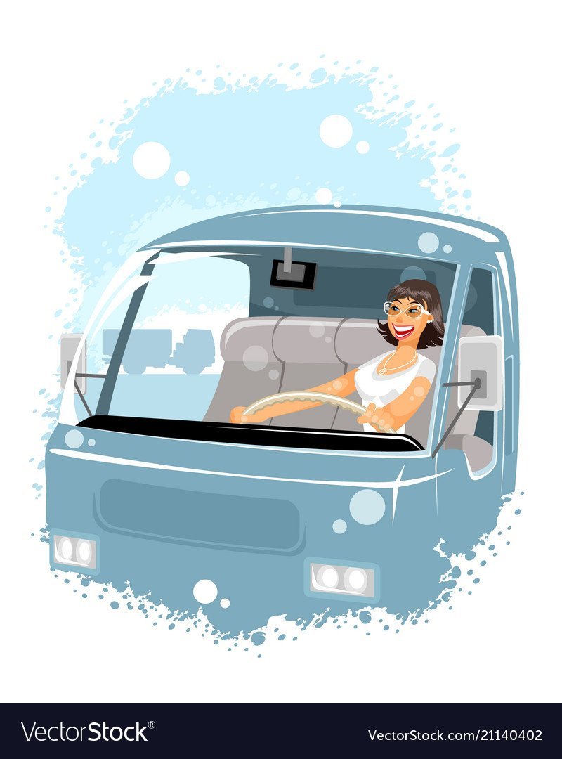 Водитель грузового автомобиля вектор