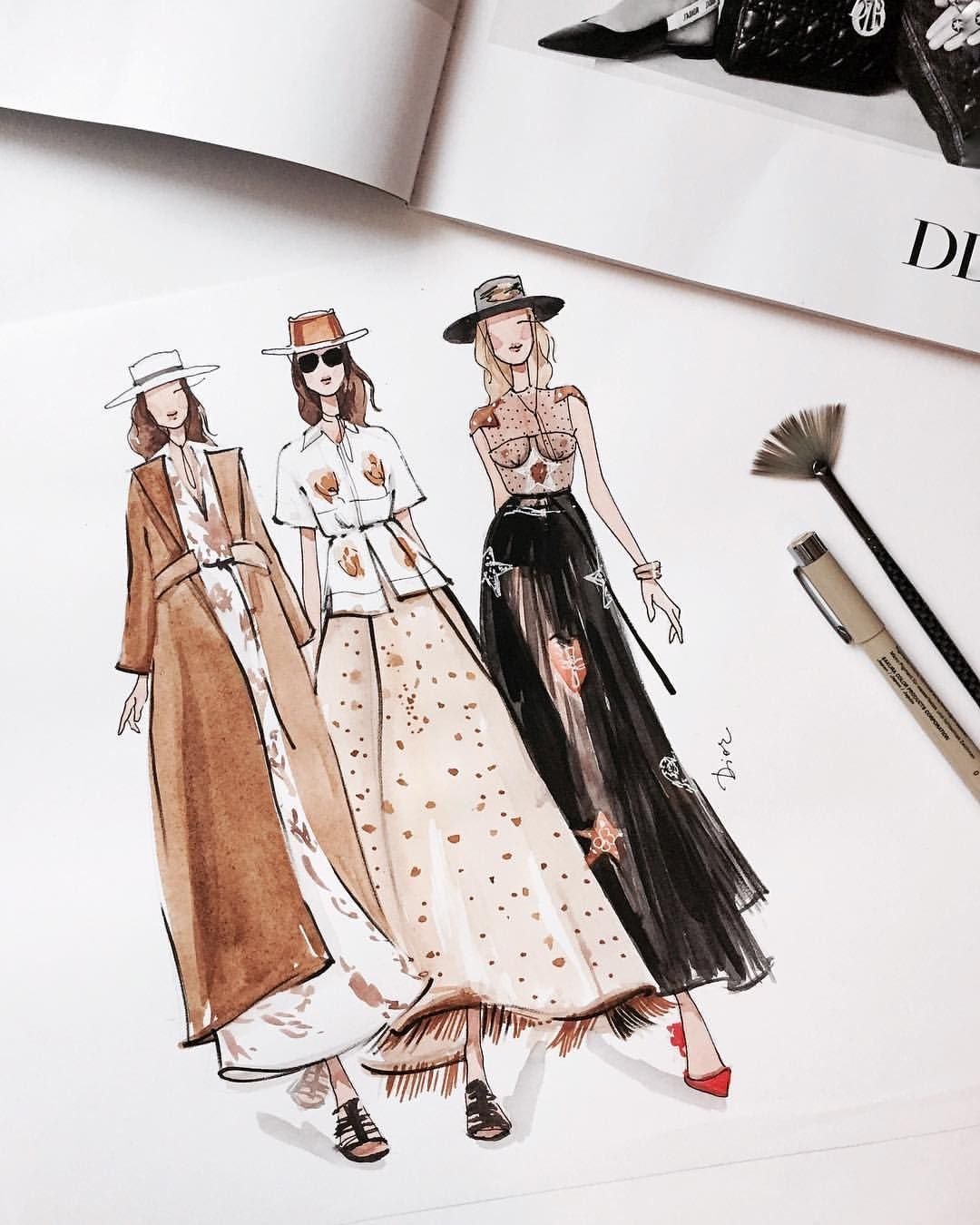 Фэшн скетч диор