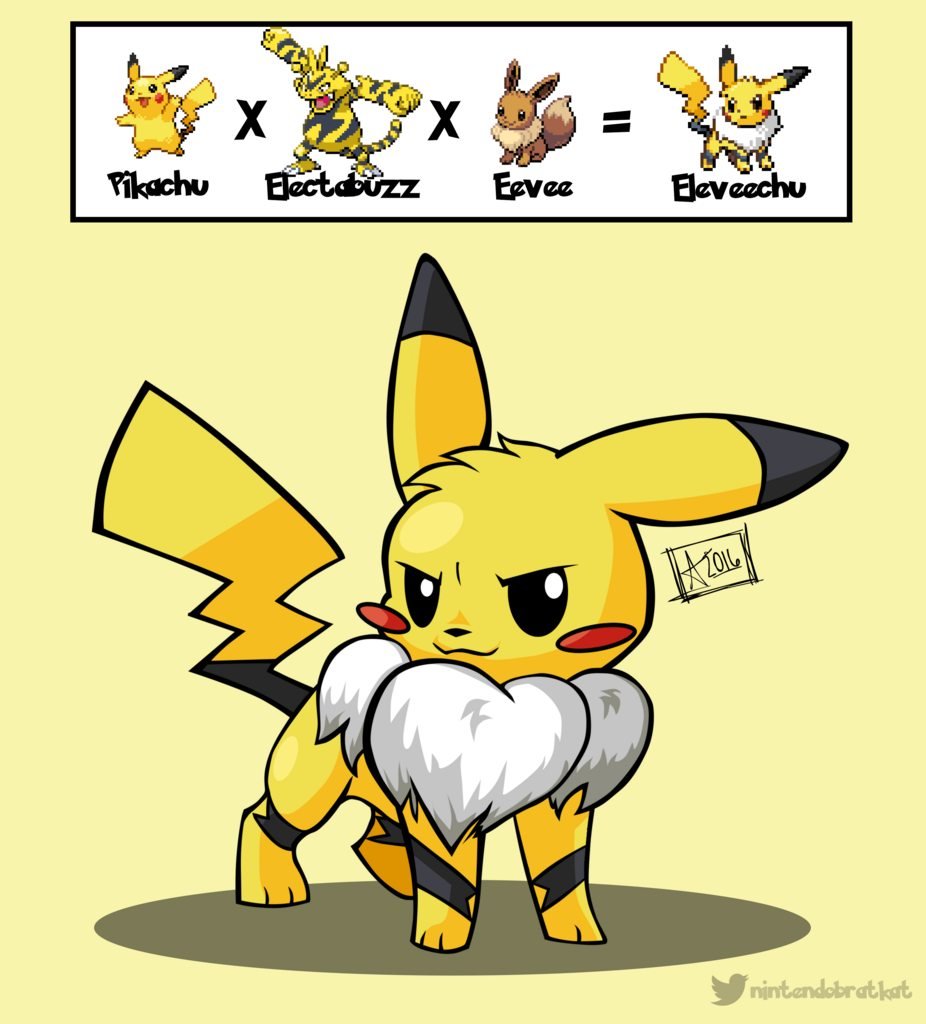 Pokemon Fusion Pikachu + Eevee