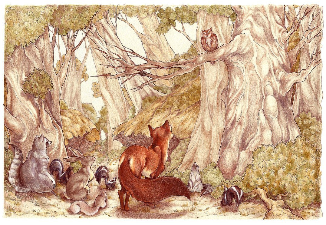 Спрятались зверюшки на картинах детям