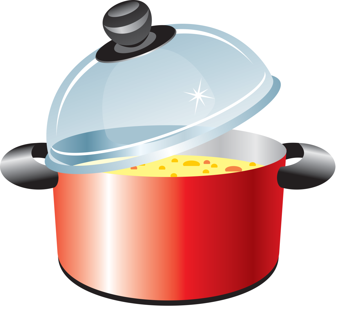 Контурное изображение кастрюли для детей