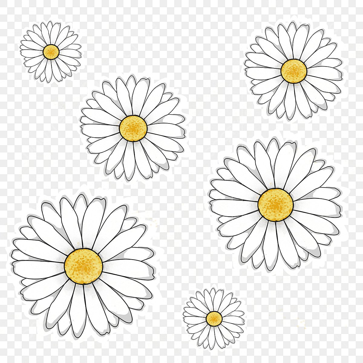 Маленькие ромашки рисунок