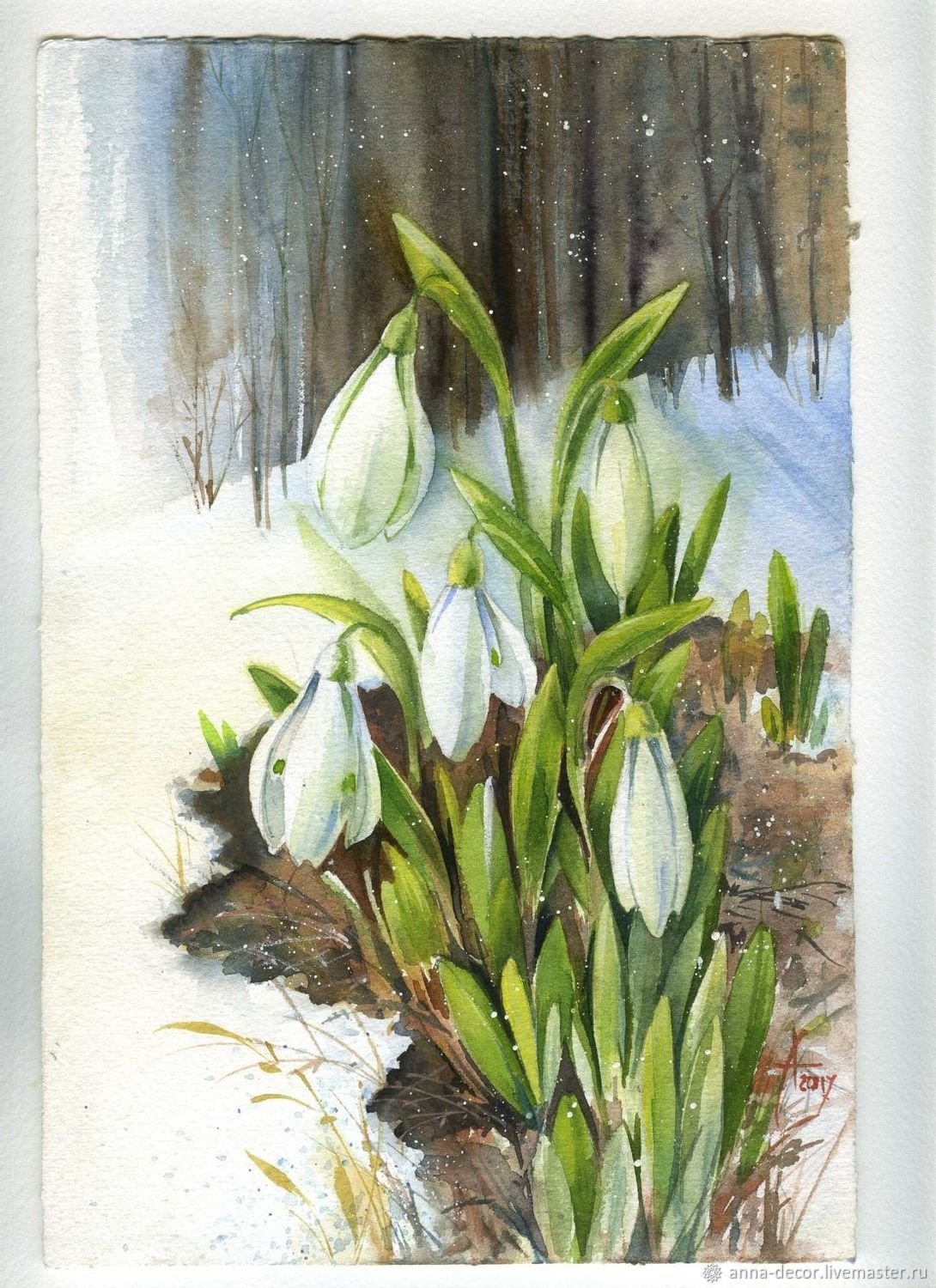 Подснежники картинки для детей нарисованные