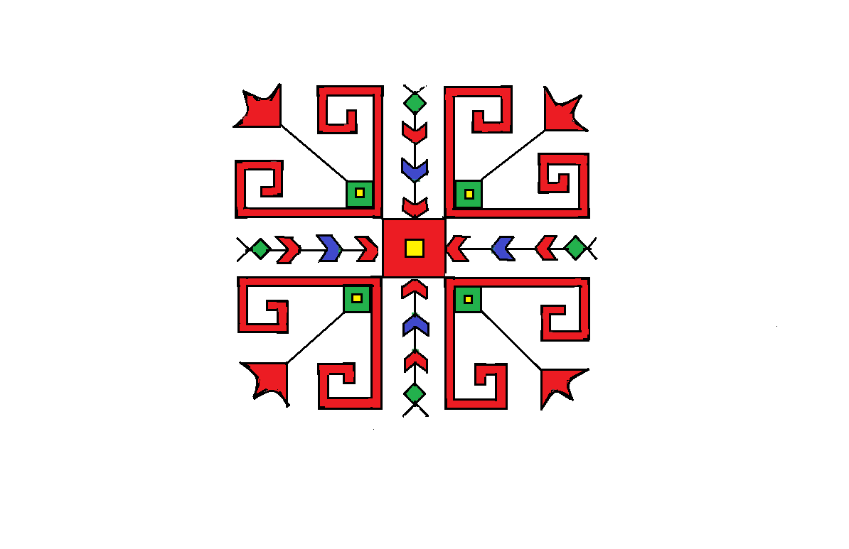 Чувашский орнамент вектор