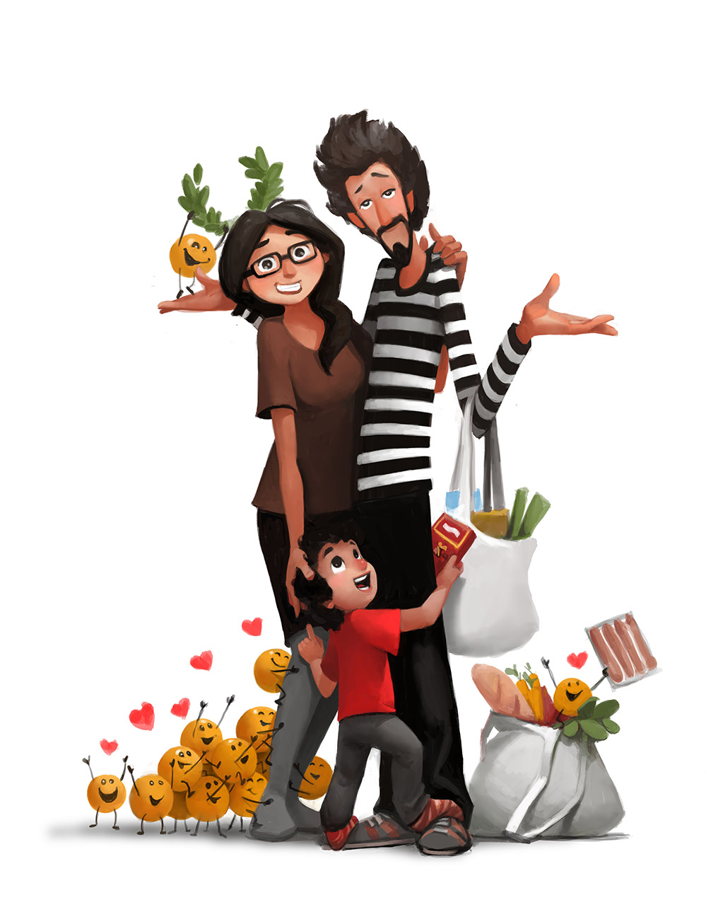 Семья смешные рисунки