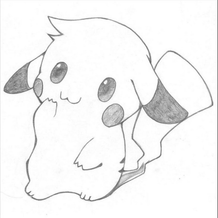 Рисунки для срисовки лёгкие Пикачу