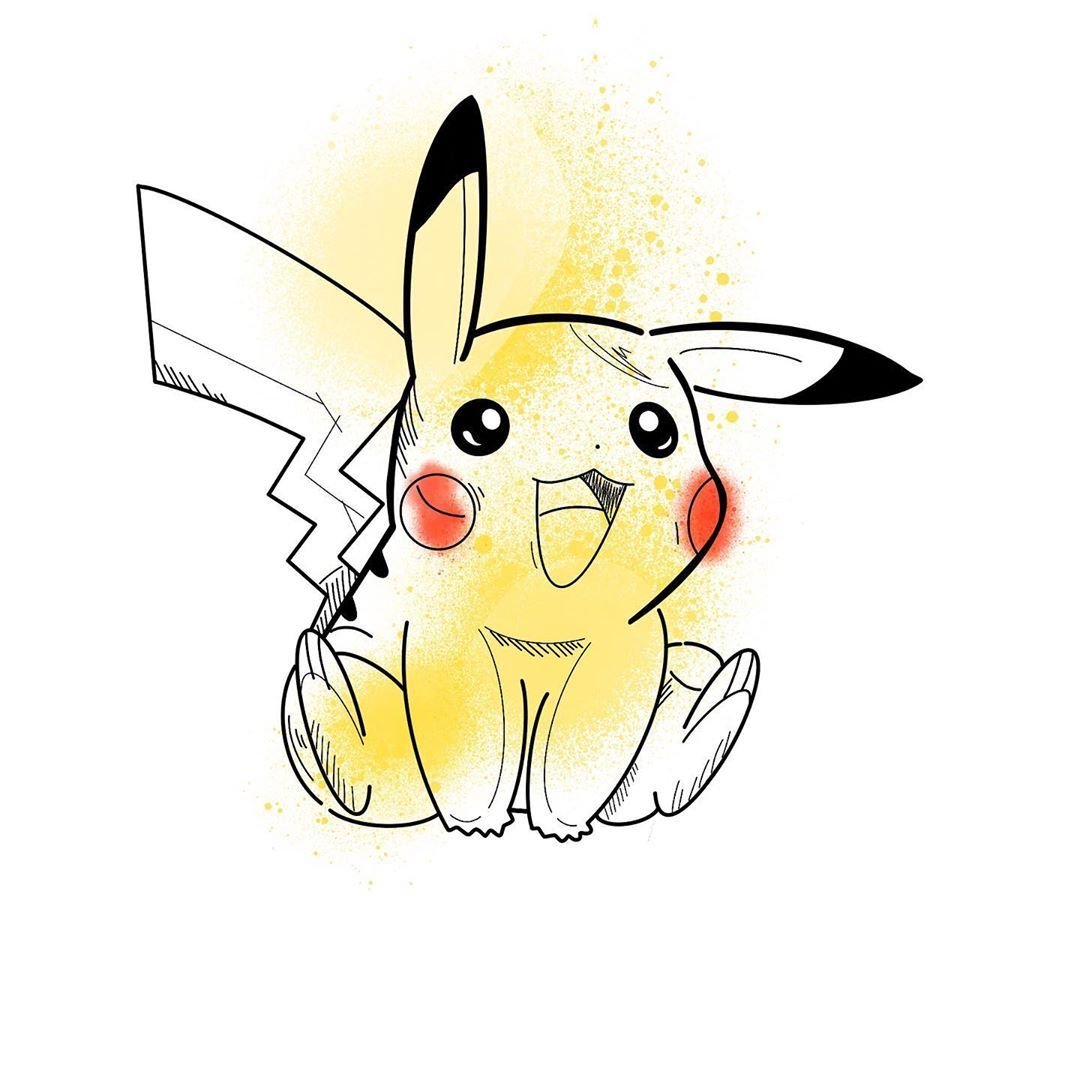 Самые легкие рисунки Пикачу