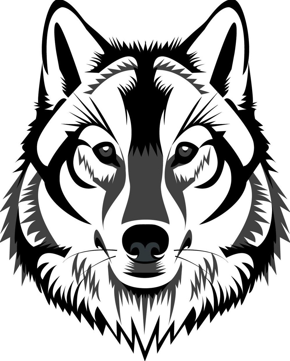 Голова волка