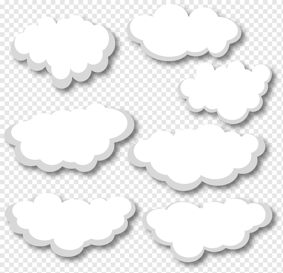 Белое облачко на белом фоне