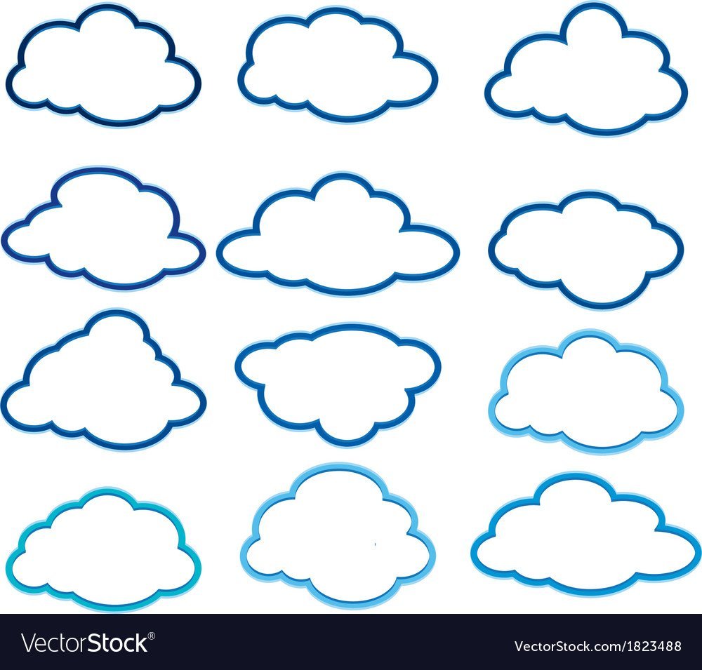 Облака шаблон для печати