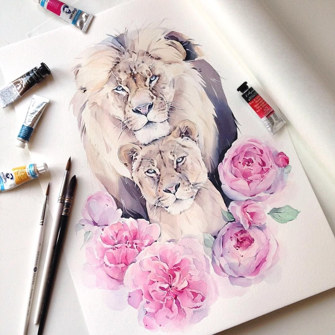 Голова Льва цветная