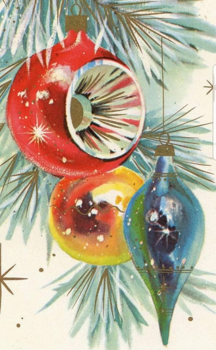 Новогодние карточки старые