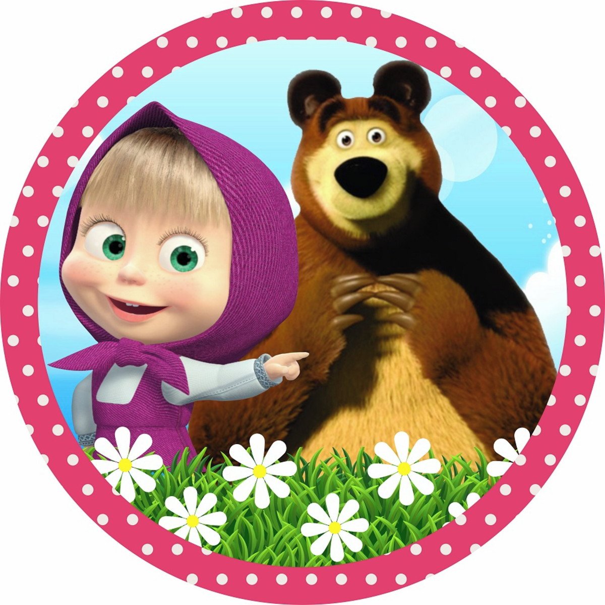 Рамка круглая Маша и медведь