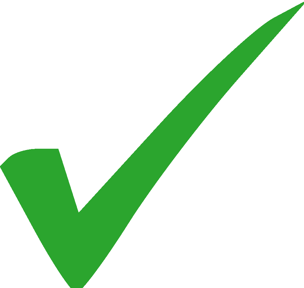 Зеленая галочка без фона