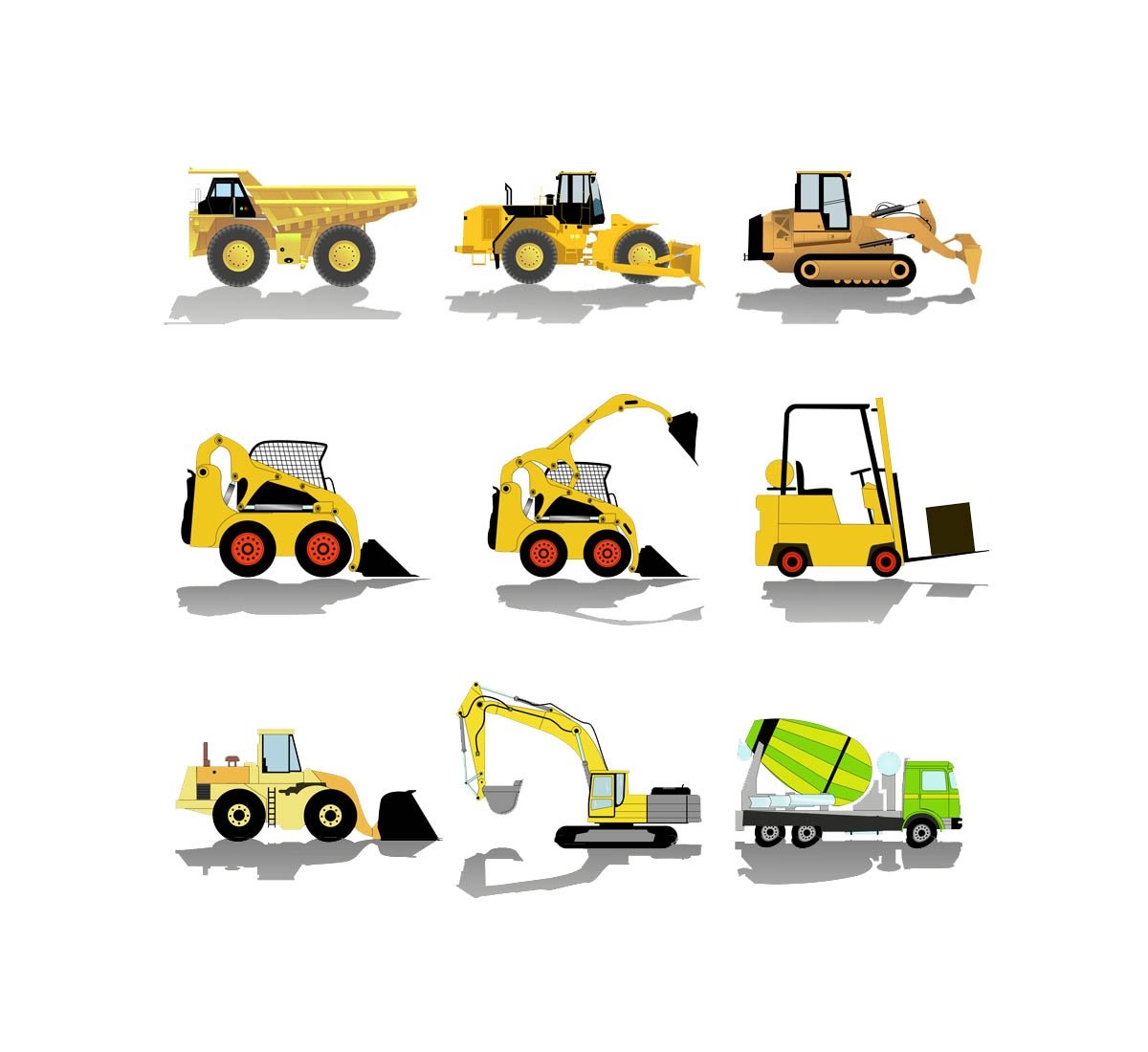 Строительные машины вектор
