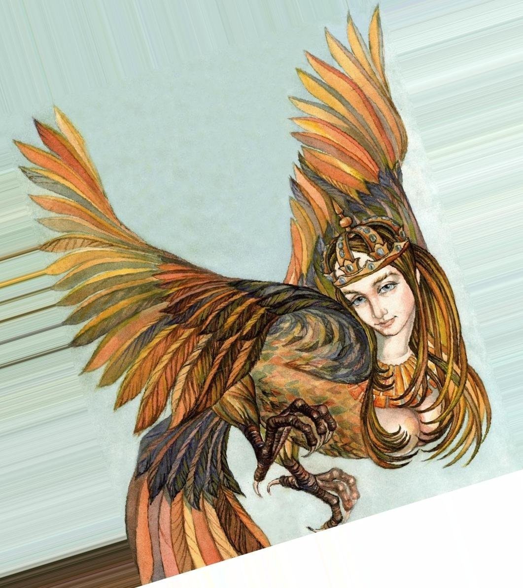 Птица Феникс Сирин алконост