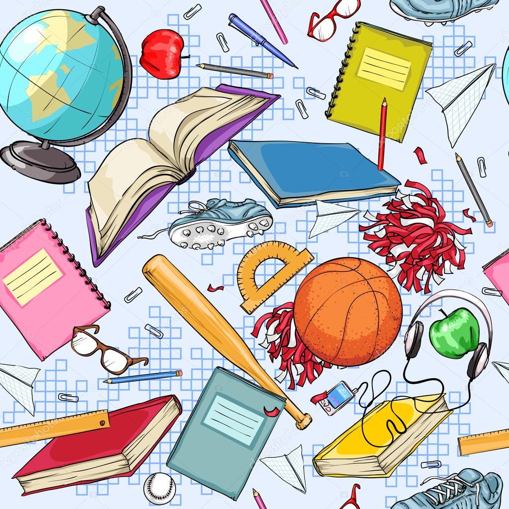 Коллаж школьные принадлежности