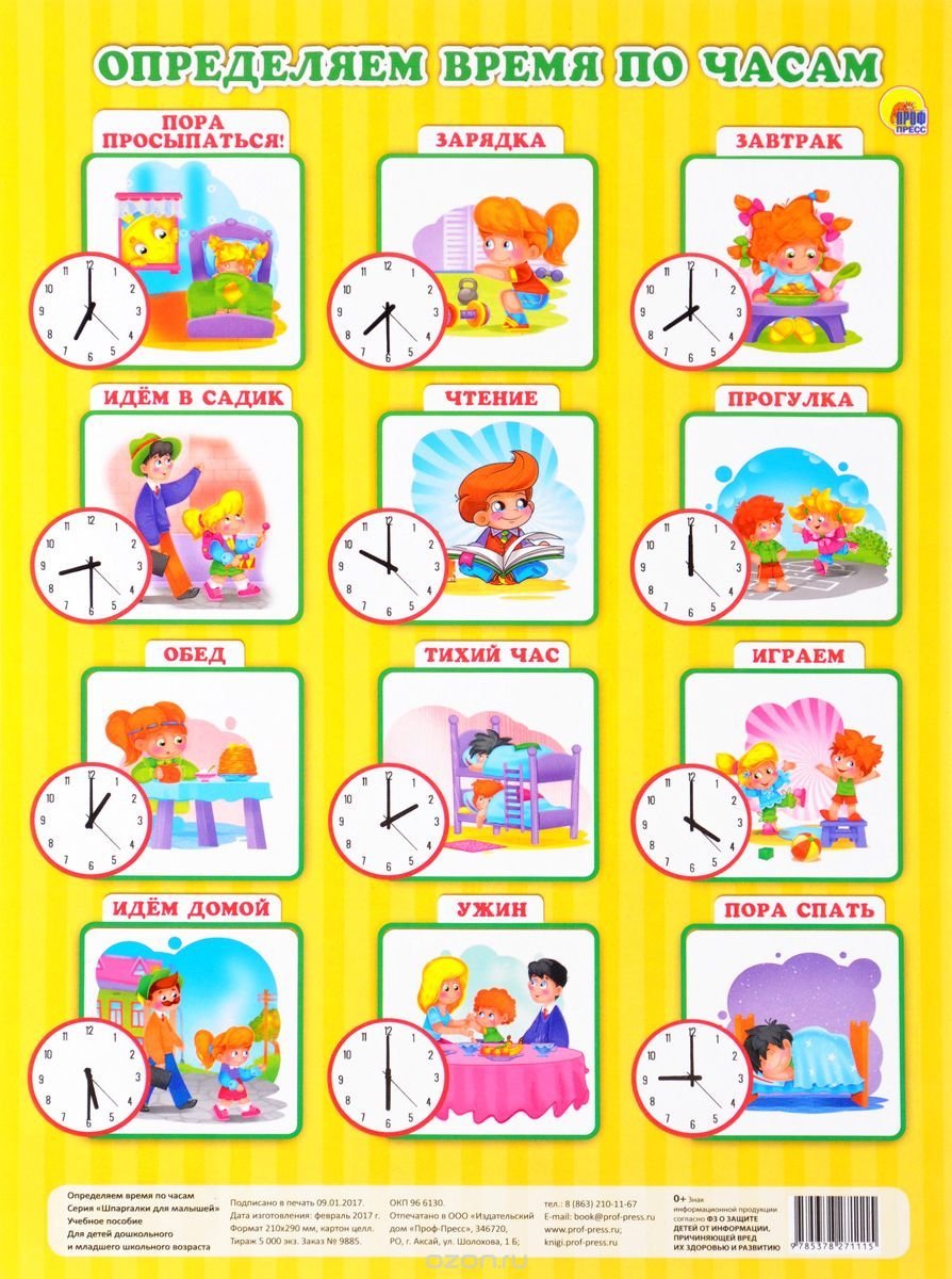 Режим дня для детей дошкольного возраста