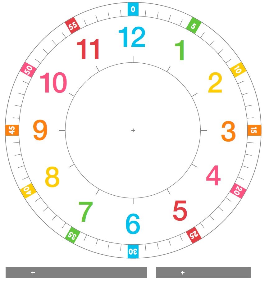 Макет часов для детей