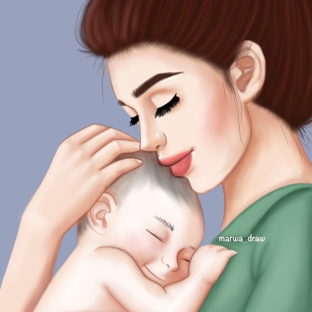 Мать и младенец арт