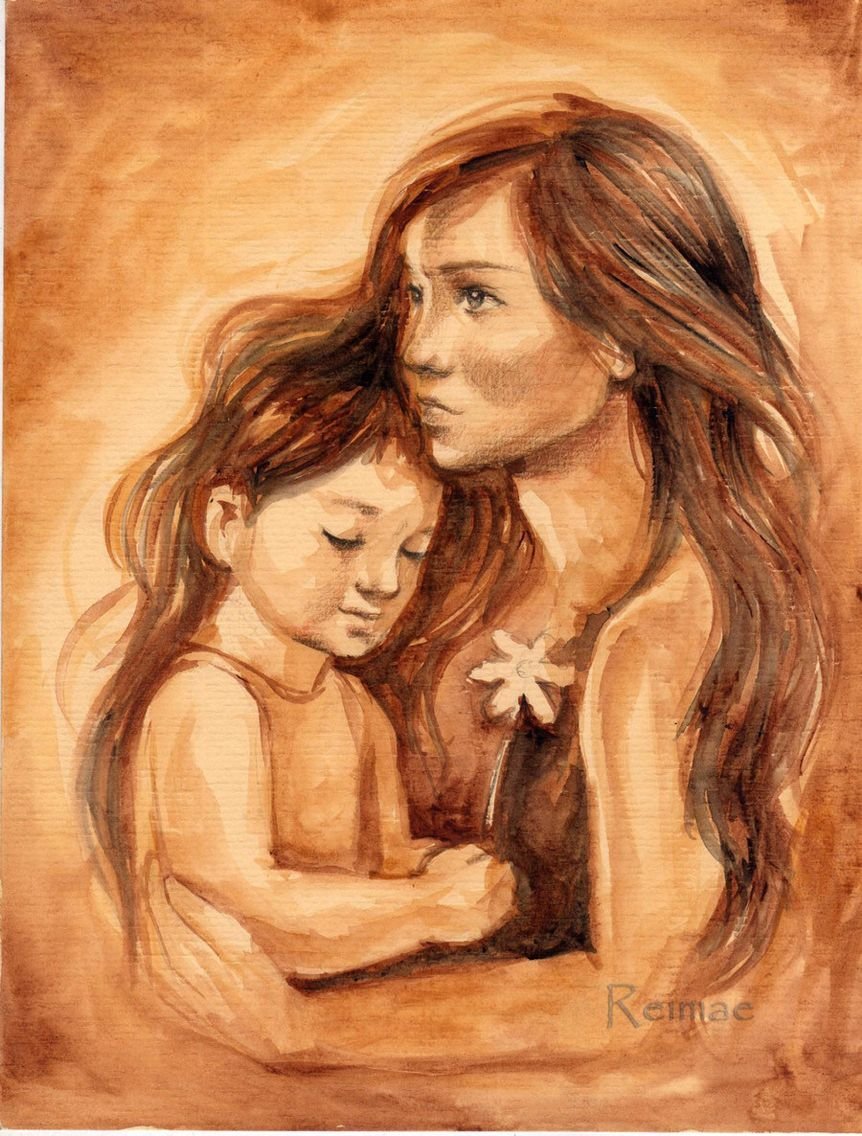 Картина по номерам мать и дитя