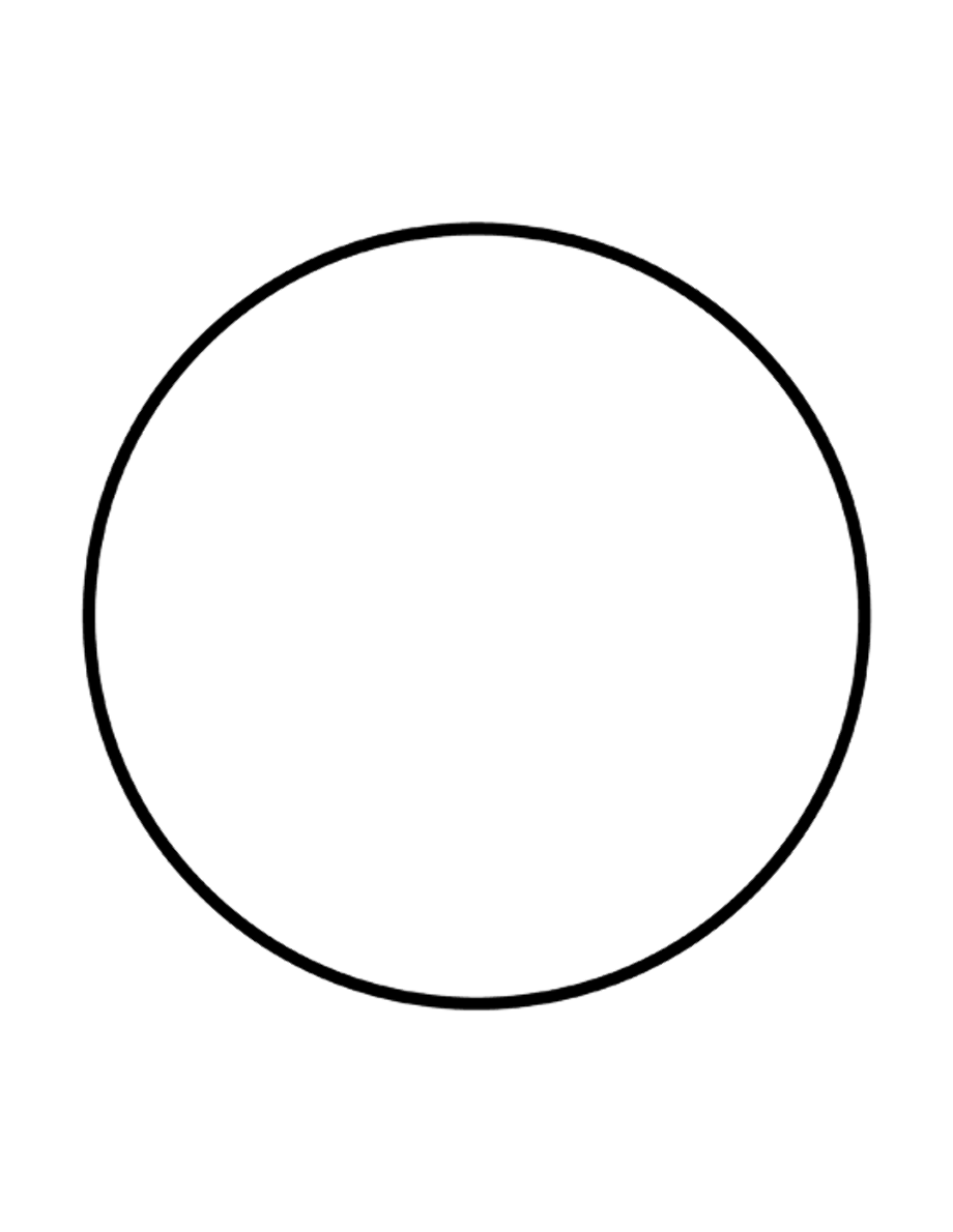 Круг черный контур