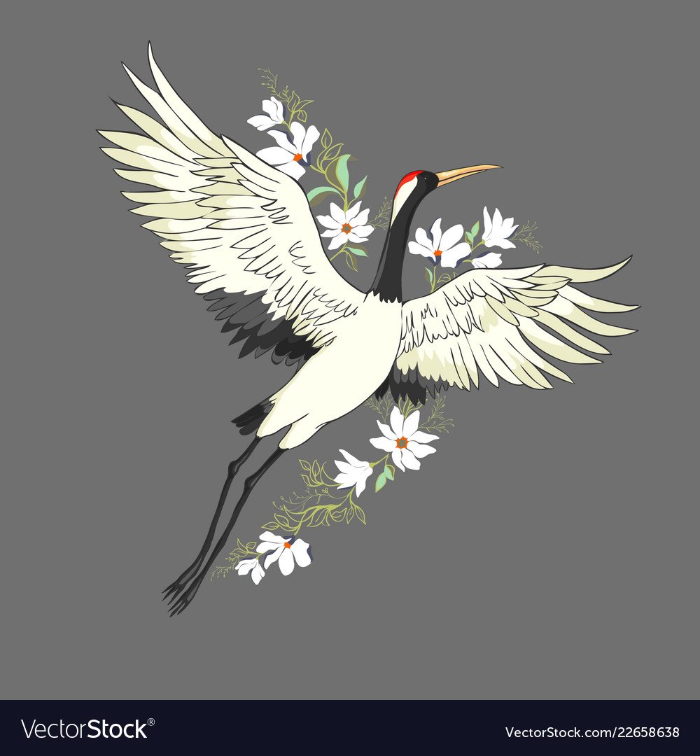 Журавлик Япония вектор