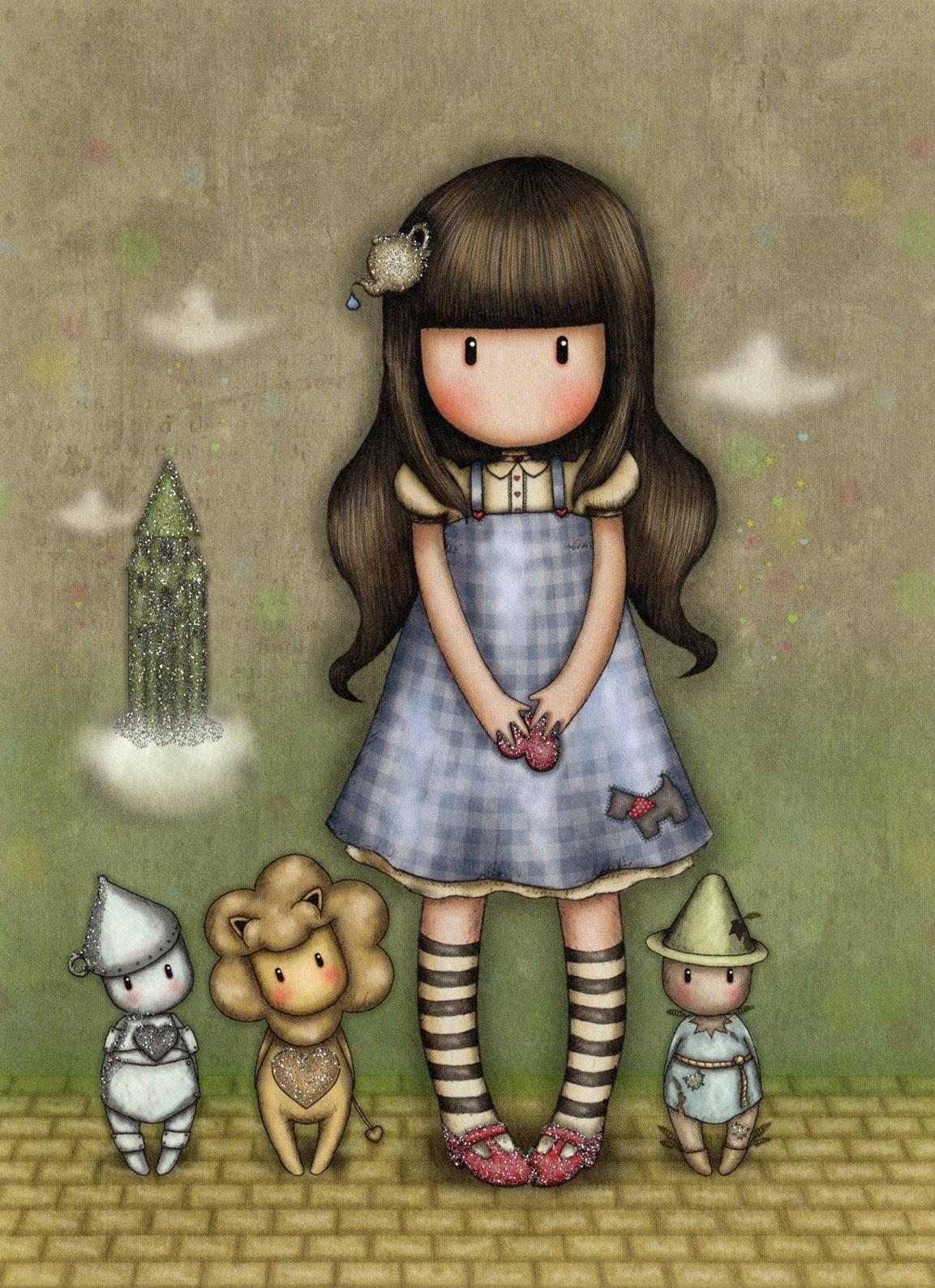 Нарисованные девочки с большими глазами