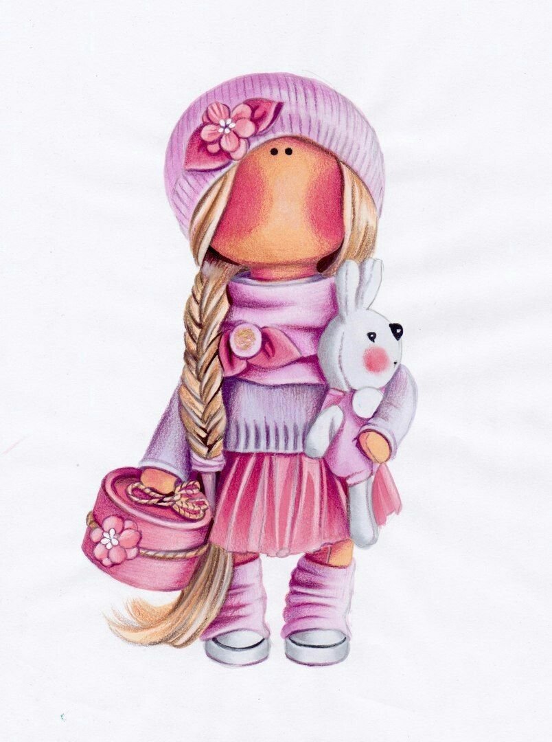 Мультяшное лицо девочки