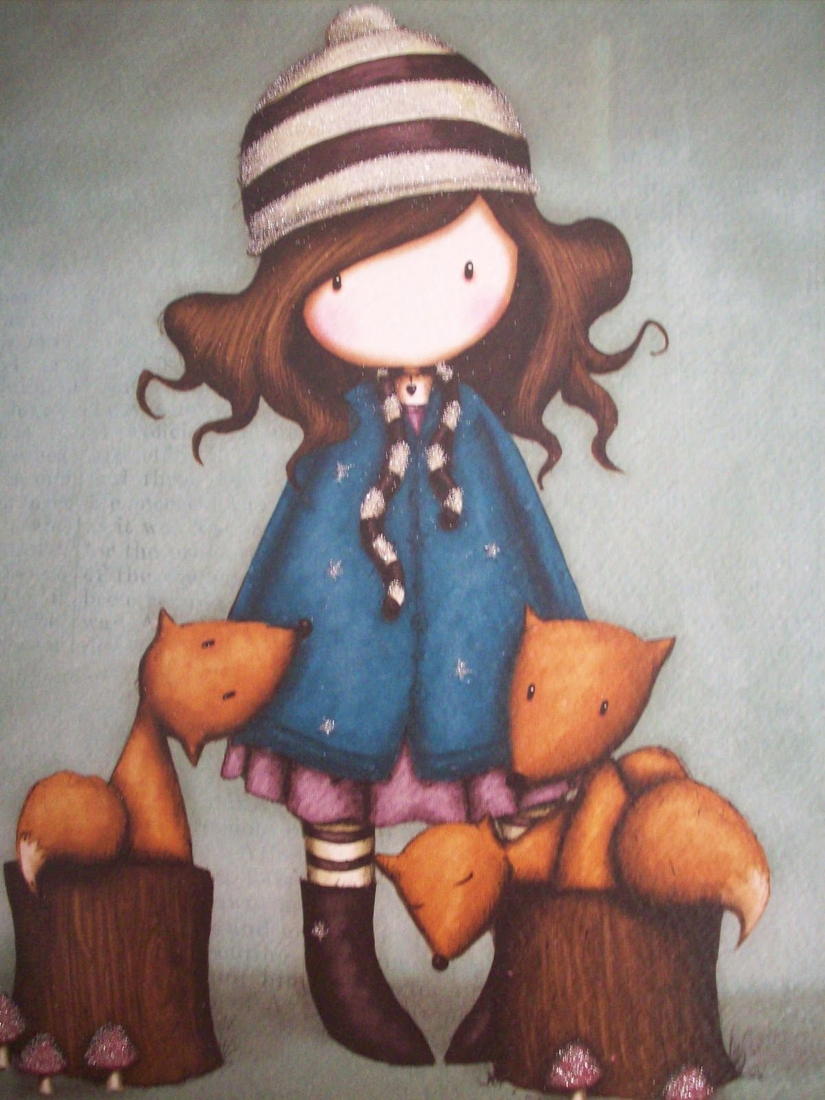 Девочка с бантиком мультяшная