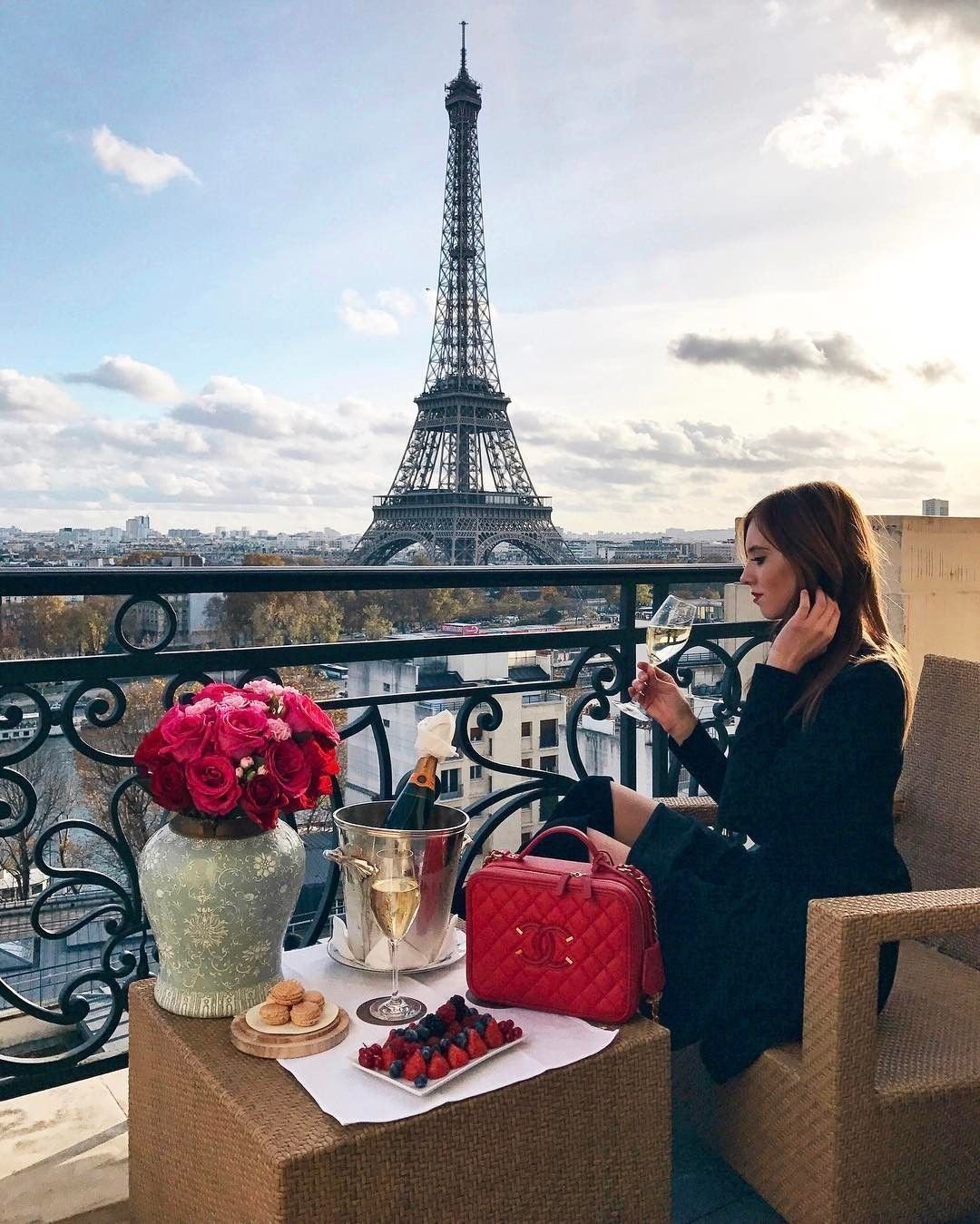 Париж на фоне эльфовой башни